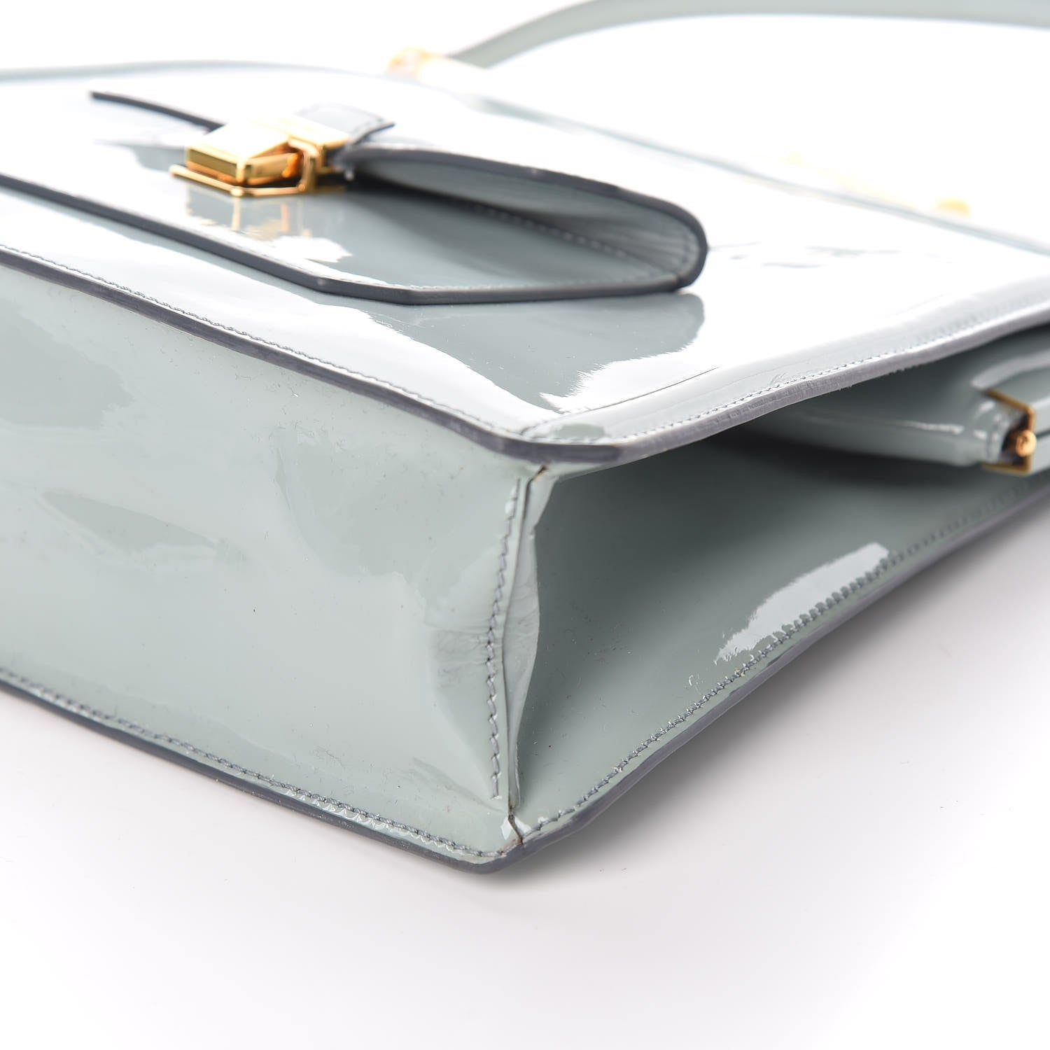 Miu Miu Patent Top Handle Bag Blue 9 of 9