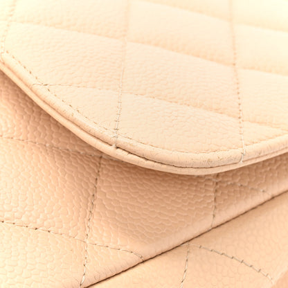 Chanel Caviar Quilted Jumbo Single Flap Beige 17 of 20