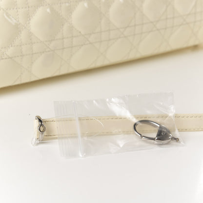 Christian Dior Patent Cannage Large Lady Dior White 12 of 14