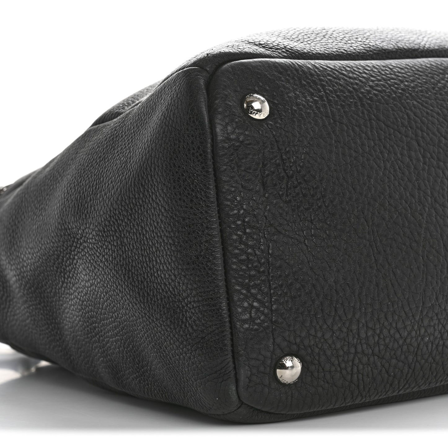 Vitello Daino Shopping Tote Black