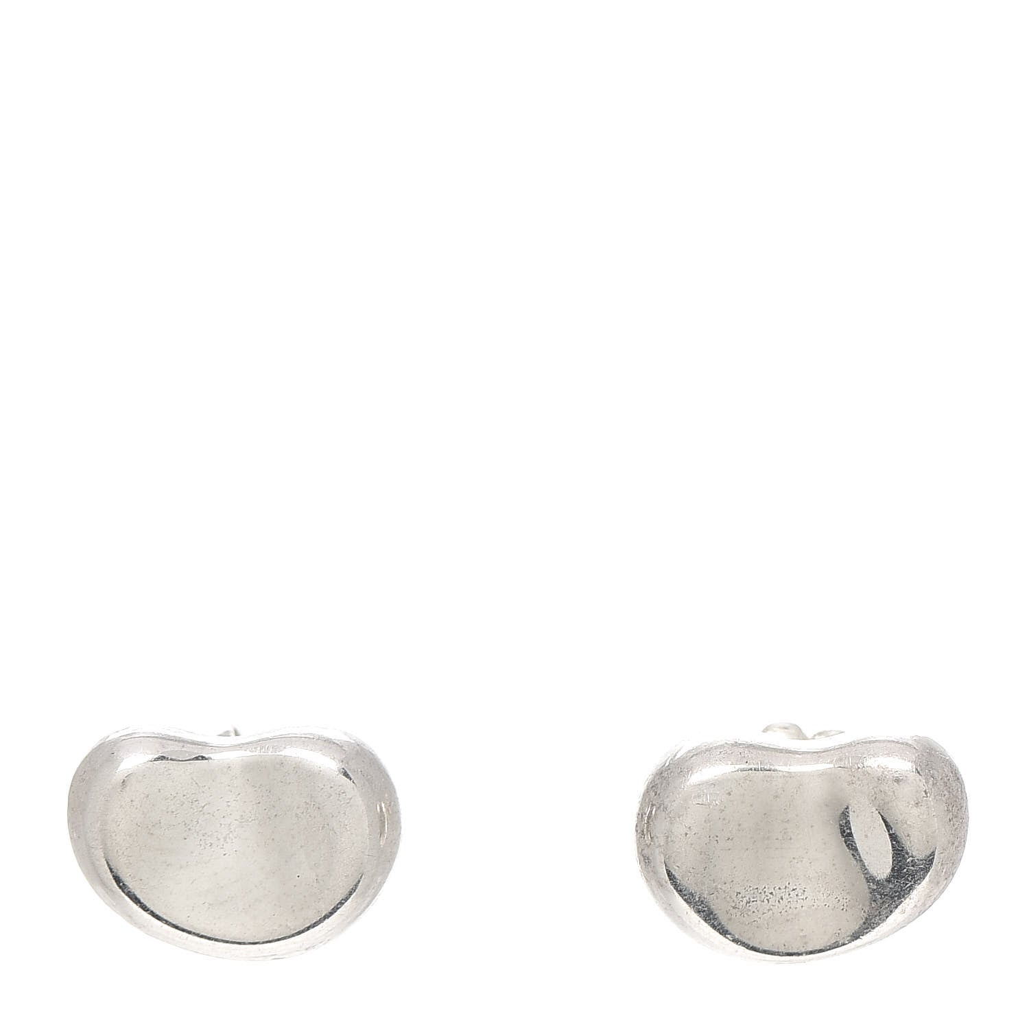 Tiffany Sterling Silver 9mm Elsa Peretti Bean Earrings 1 of 4