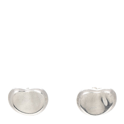 Tiffany Sterling Silver 9mm Elsa Peretti Bean Earrings 1 of 4