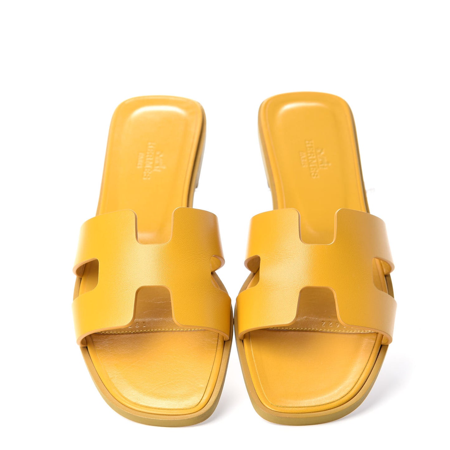 Calfskin Oran Sandals 37 Ocre Jaune