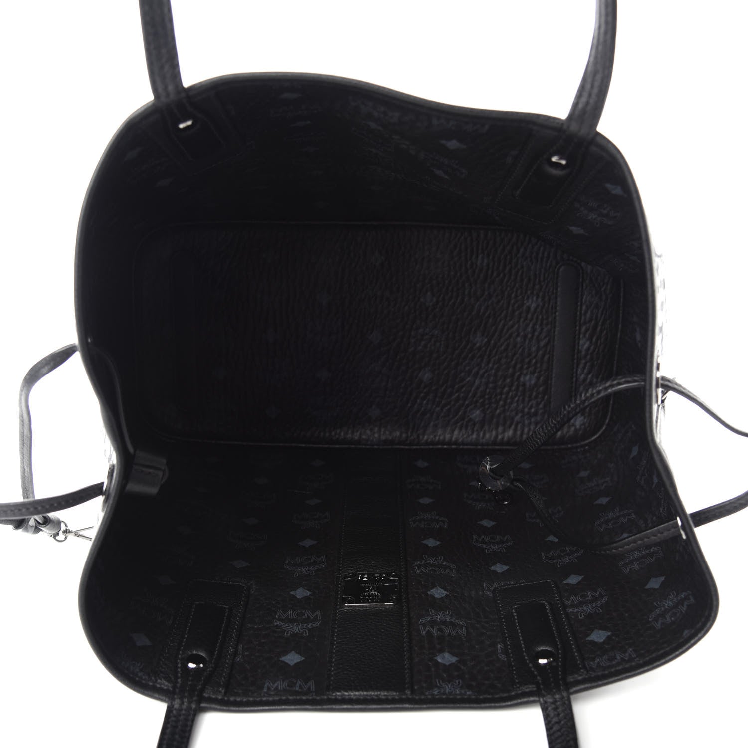 MCM Visetos Large Liz Reversible Shopper Tote Black 13 of 16