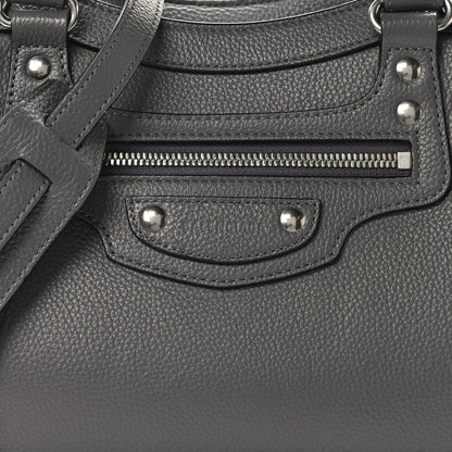 Balenciaga Grained Calfskin Neo Classic Silver Hardware S City Dark Grey 7 of 13