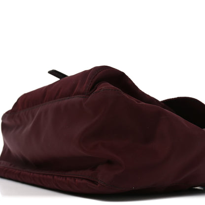 Prada Nylon Vela Saffiano Single Buckle Messenger Shoulder Bag Bordeaux 9 of 9