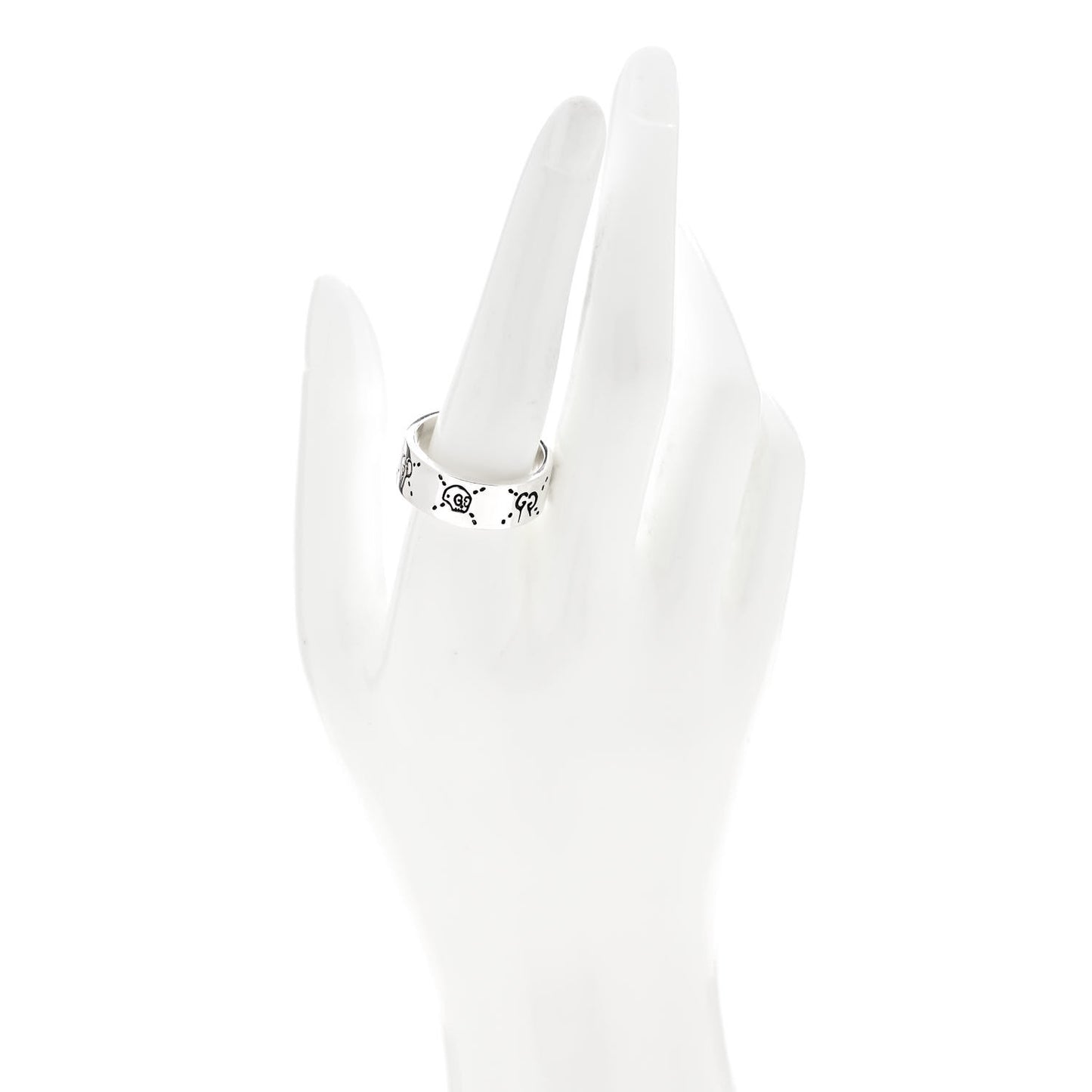 Sterling Silver GucciGhost Hamlet Skull Ring 63 10.5