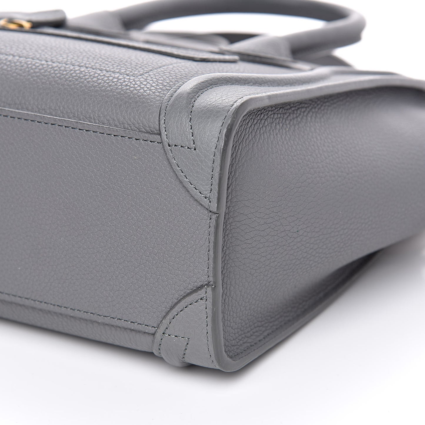 Drummed Calfskin Nano Luggage Kohl