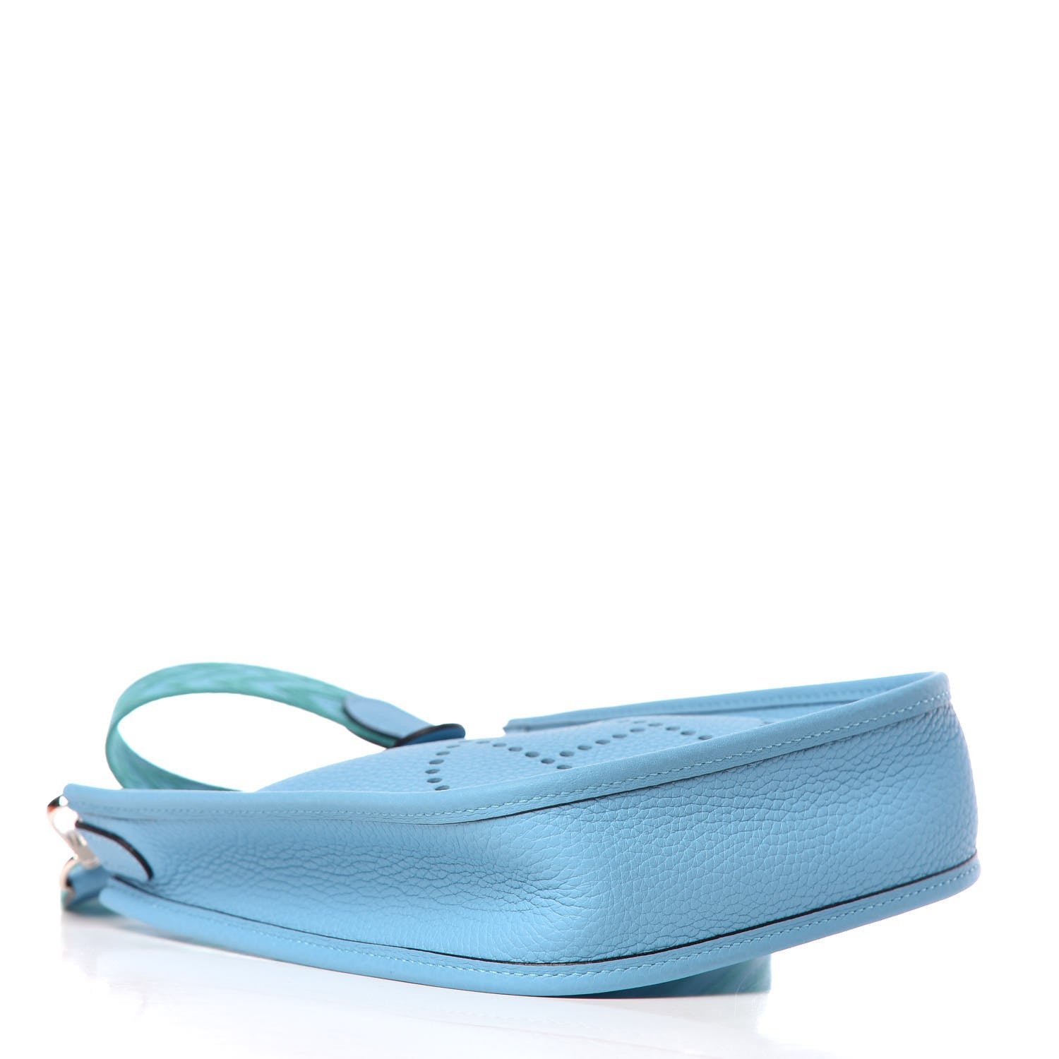 Hermes Taurillon Clemence Amazone Evelyne TPM Bleu Du Nord Vert Verone 4 of 11
