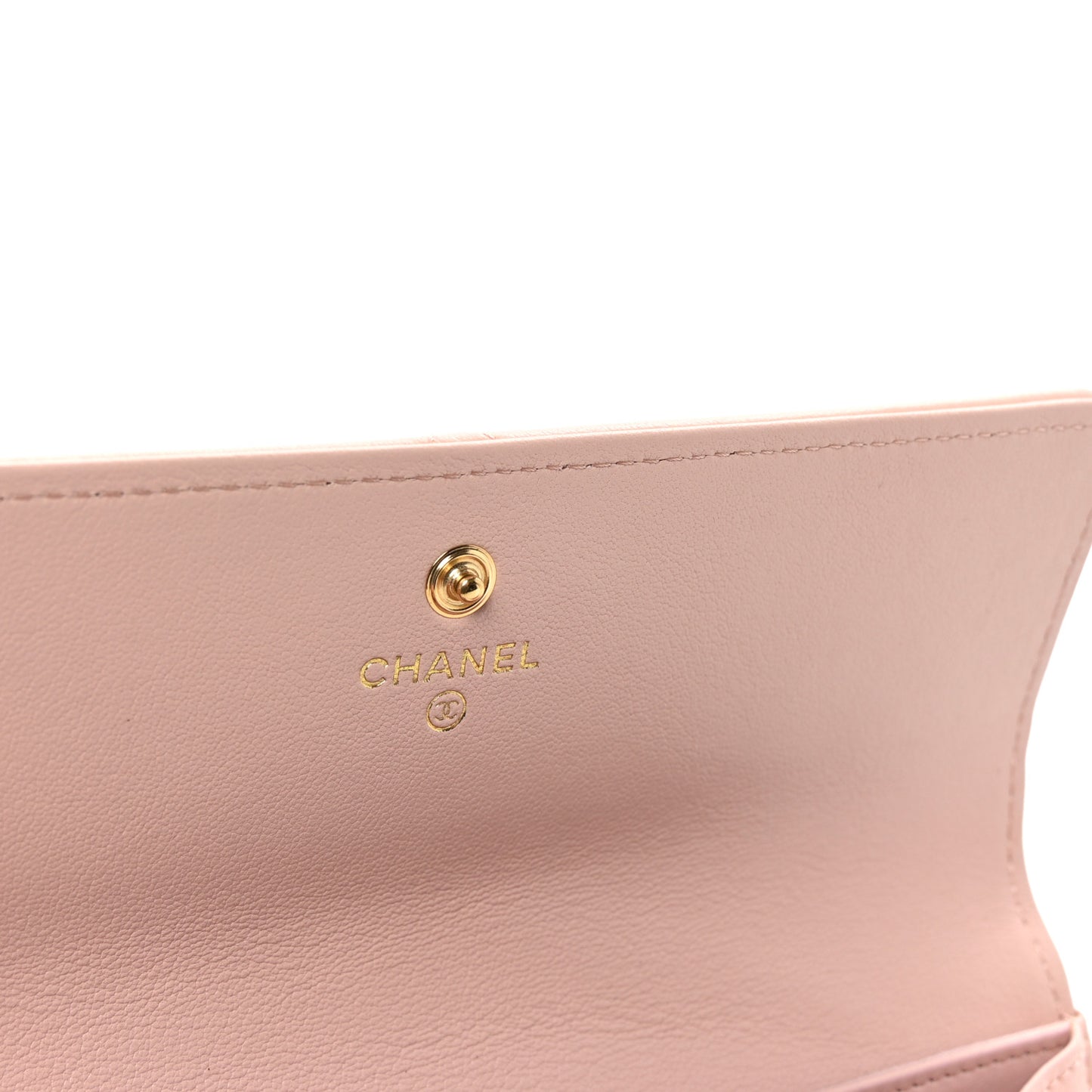 Lambskin Quilted Chanel 19 Flap Wallet Light Pink