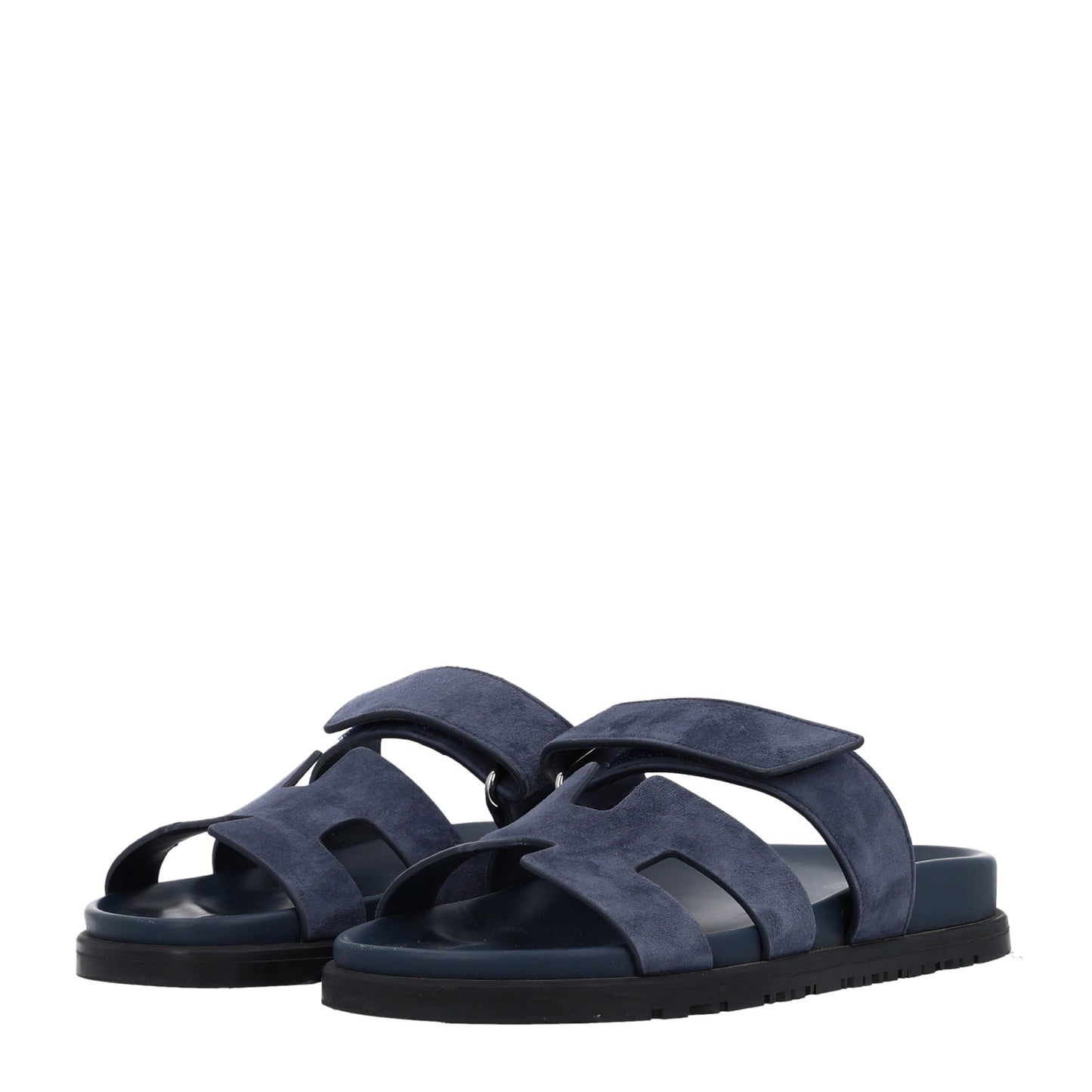 Suede Goatskin Womens Chypre Sandals 35.5 Bleu Celeste