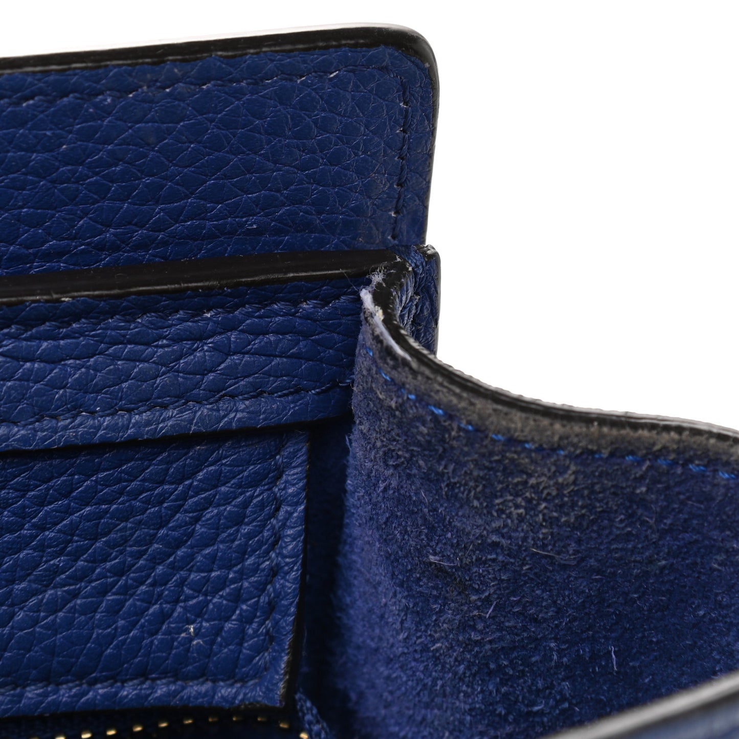 Drummed Calfskin Nano Luggage Indigo