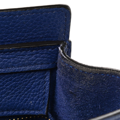 Celine Drummed Calfskin Nano Luggage Indigo 15 of 21