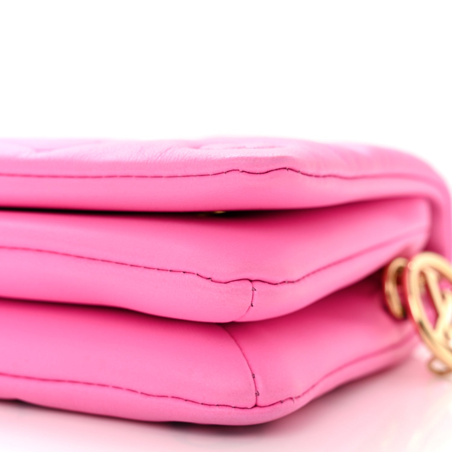Louis Vuitton Lambskin Embossed Monogram Vuittamins Pochette Coussin Rose Violet 9 of 13