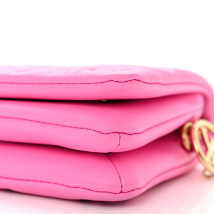 Louis Vuitton Lambskin Embossed Monogram Vuittamins Pochette Coussin Rose Violet 9 of 13