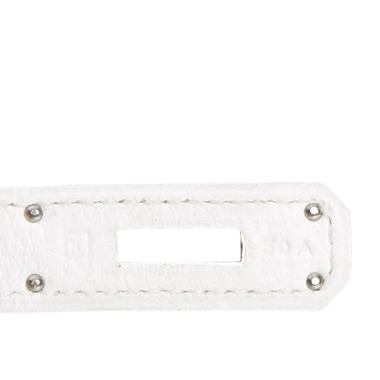 Hermes Taurillon Clemence Birkin 30 White 14 of 30