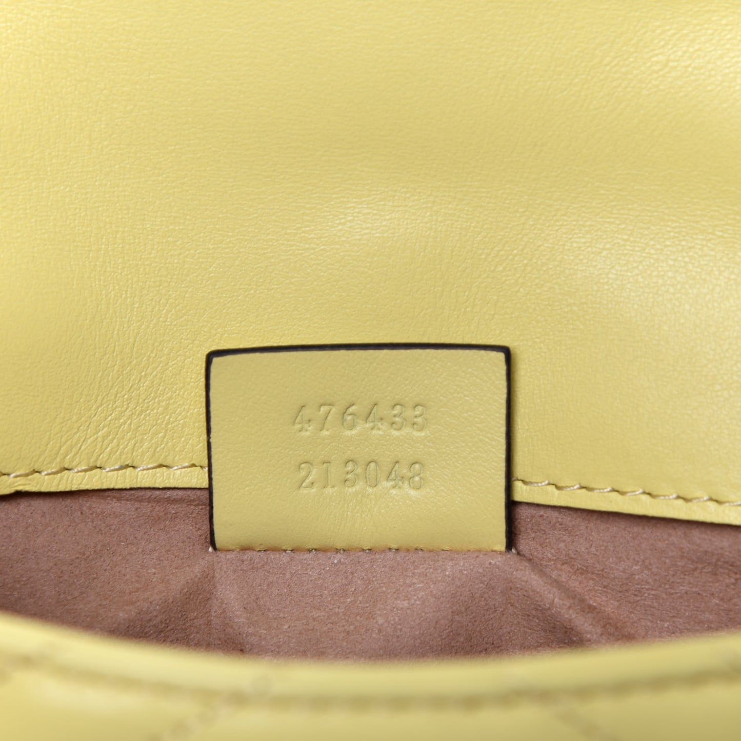 Calfskin Matelasse Super Mini GG Marmont Shoulder Bag Banana