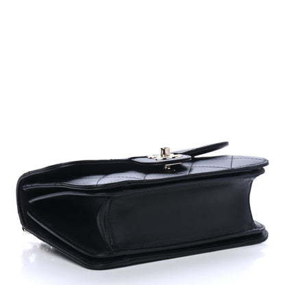 Chanel Calfskin Quilted Small Top Handle Flap Black 3 of 4