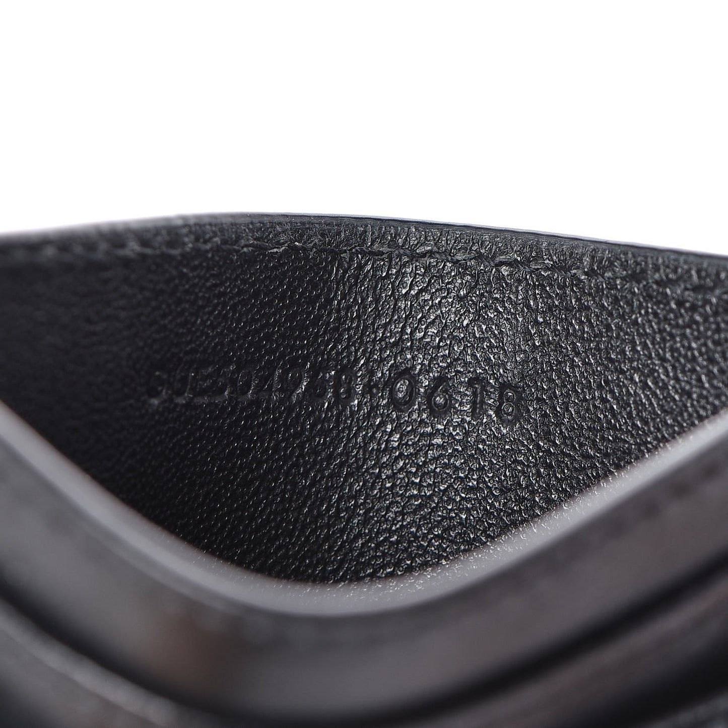 Calfskin Y Quilted Monogram LouLou Credit Card Case Black
