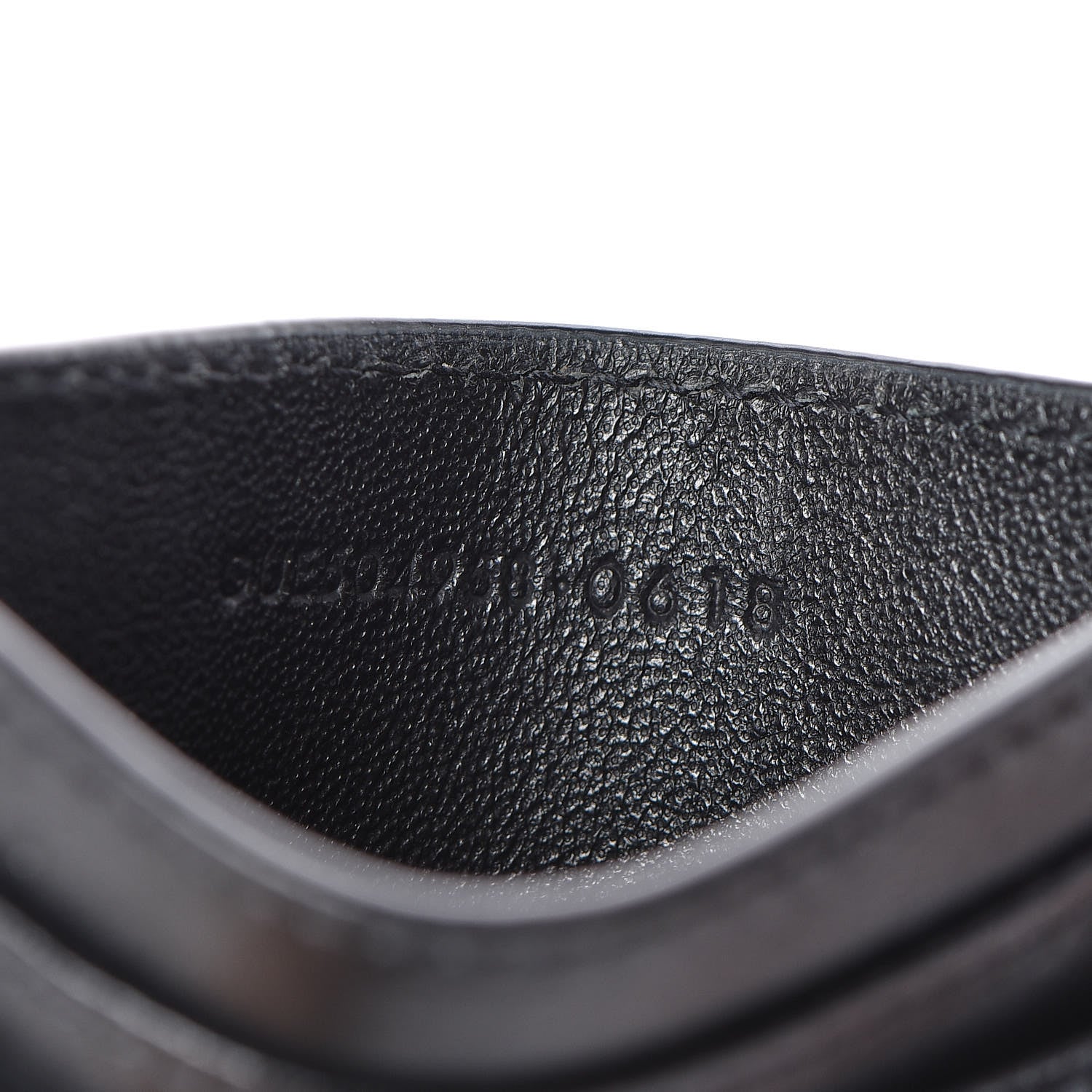 Saint Laurent Calfskin Y Quilted Monogram LouLou Credit Card Case Black 7 of 8