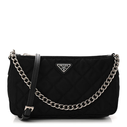 Prada Nylon Tessuto Impuntu Quilted Crossbody Bag Black 1 of 10
