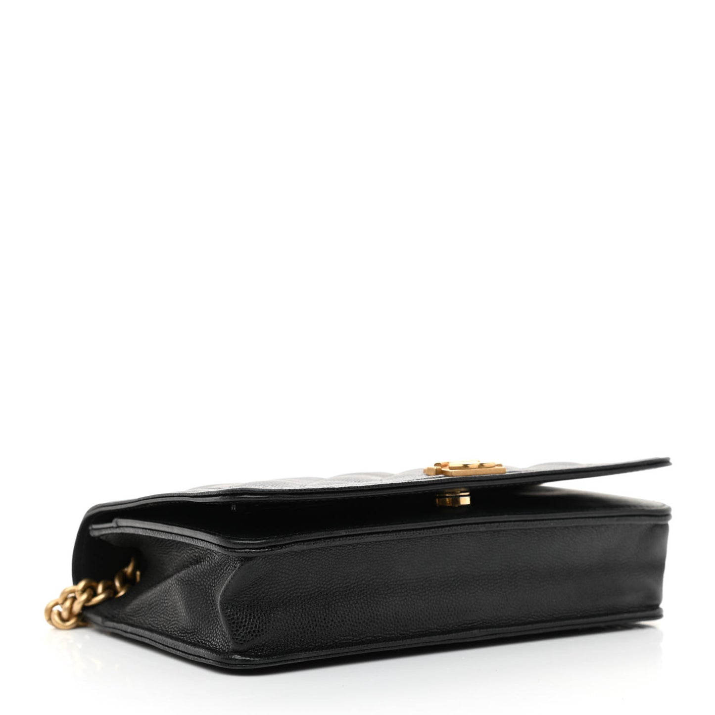 Caviar Quilted Boy Wallet On Chain WOC Black