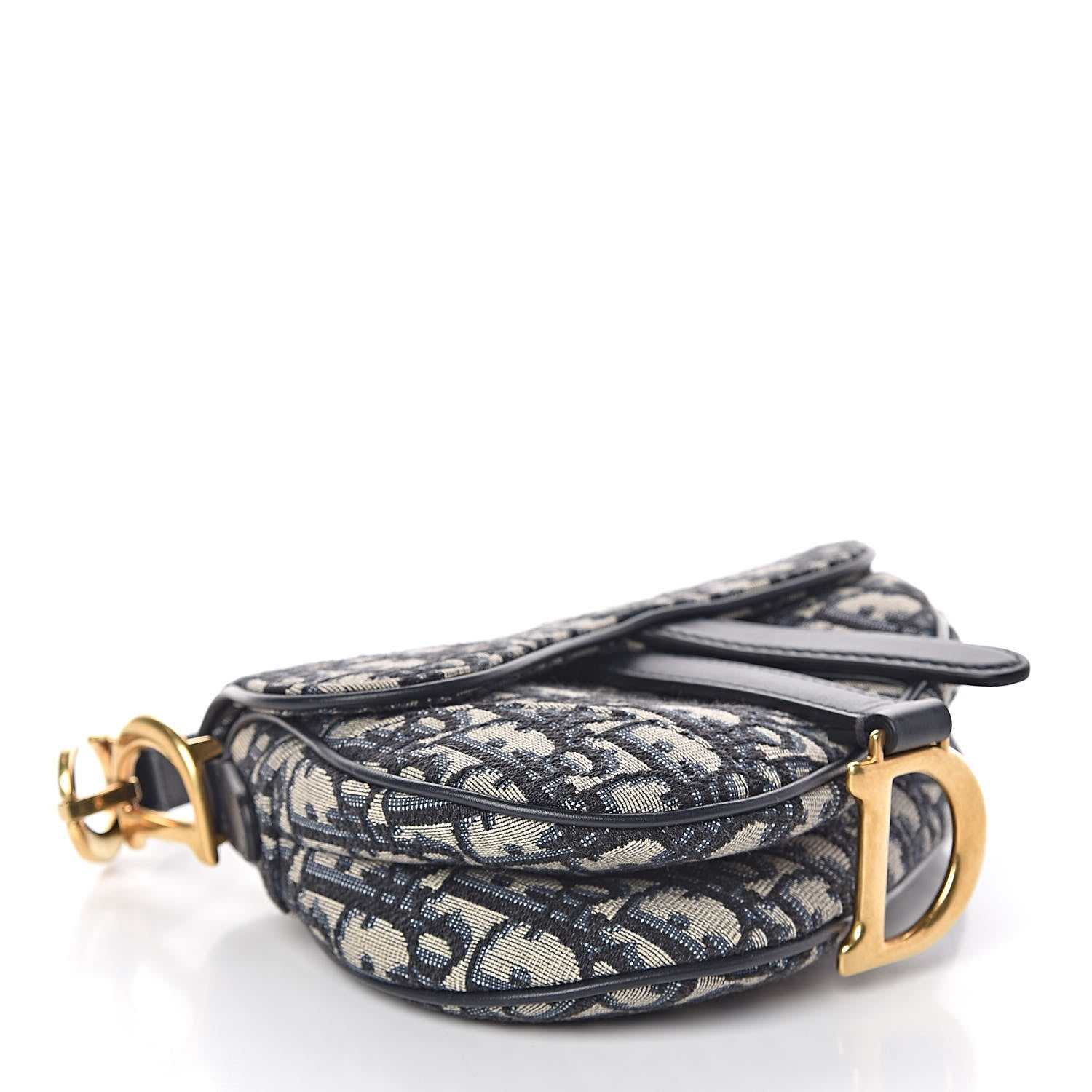 Christian Dior Oblique Mini Saddle Bag Blue 4 of 8