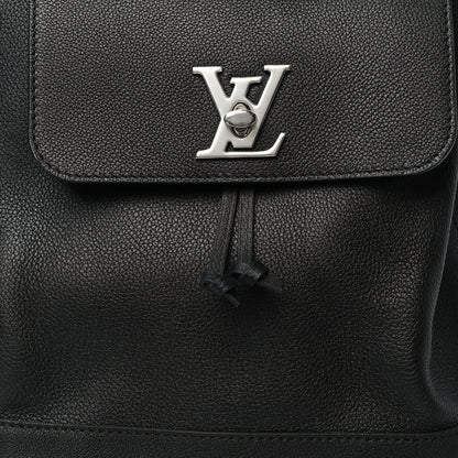 Louis Vuitton Calfskin Lockme Backpack Black 7 of 9