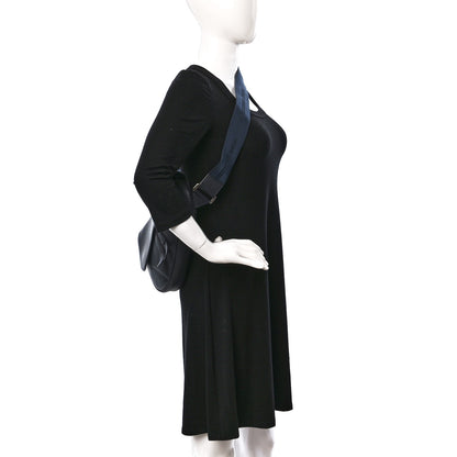 Christian Dior Grained Calfskin Saddle Bag Navy Blue 2 of 11