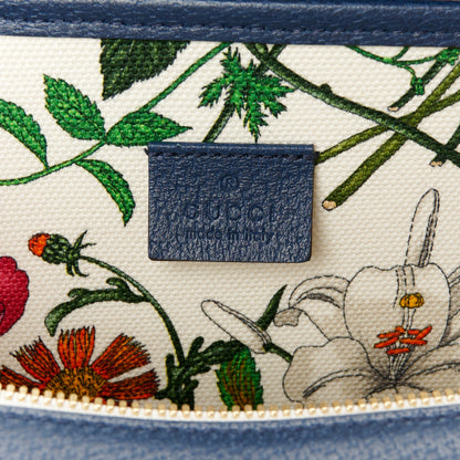 Gucci Canvas Medium Flora Tote White Multicolor Blue Agata 6 of 10