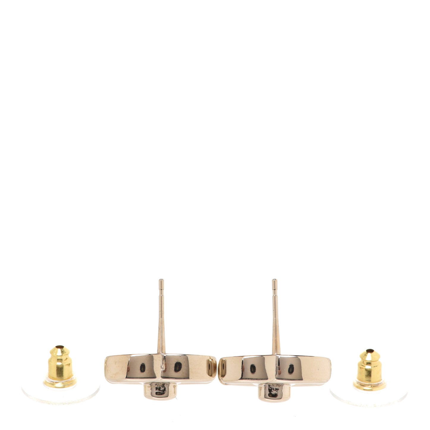 Metal CC Turnlock Earrings Gold