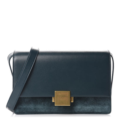 Saint Laurent Smooth Calfskin Suede Medium Bellechasse Dark Turquoise 1 of 11