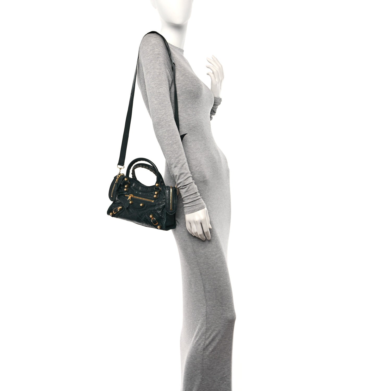 Balenciaga Agneau Giant 12 Gold Hardware Mini City Vert Pinede 2 of 13