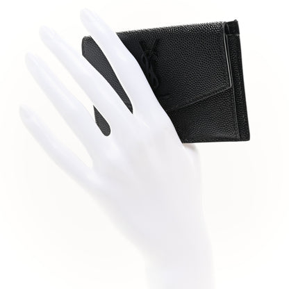 Saint Laurent Grain de Poudre Uptown Card Holder Black 2 of 8