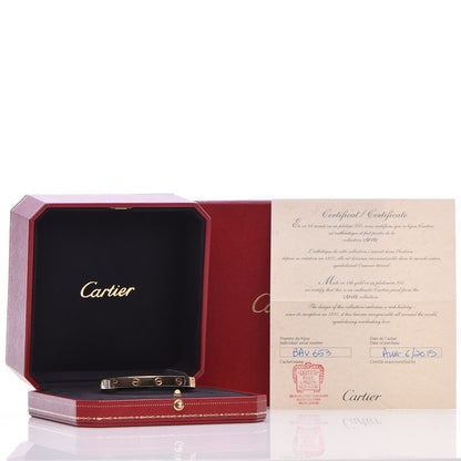 Cartier 18K Yellow Gold LOVE Cuff Bracelet 17 5 of 5