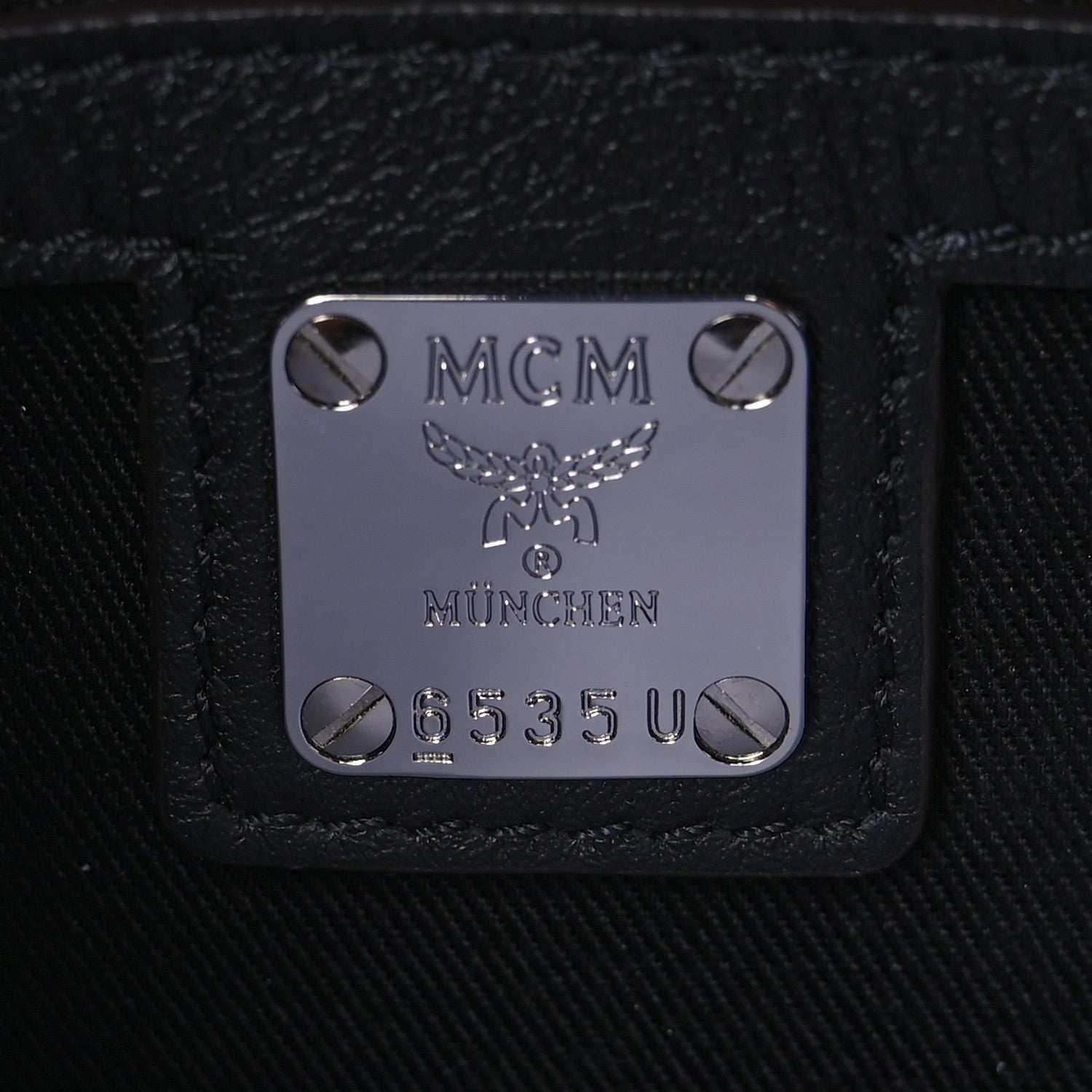 MCM Calfskin Ottomar Monogram Crossbody Bag Black 5 of 5