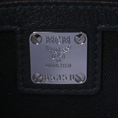 MCM Calfskin Ottomar Monogram Crossbody Bag Black 5 of 5
