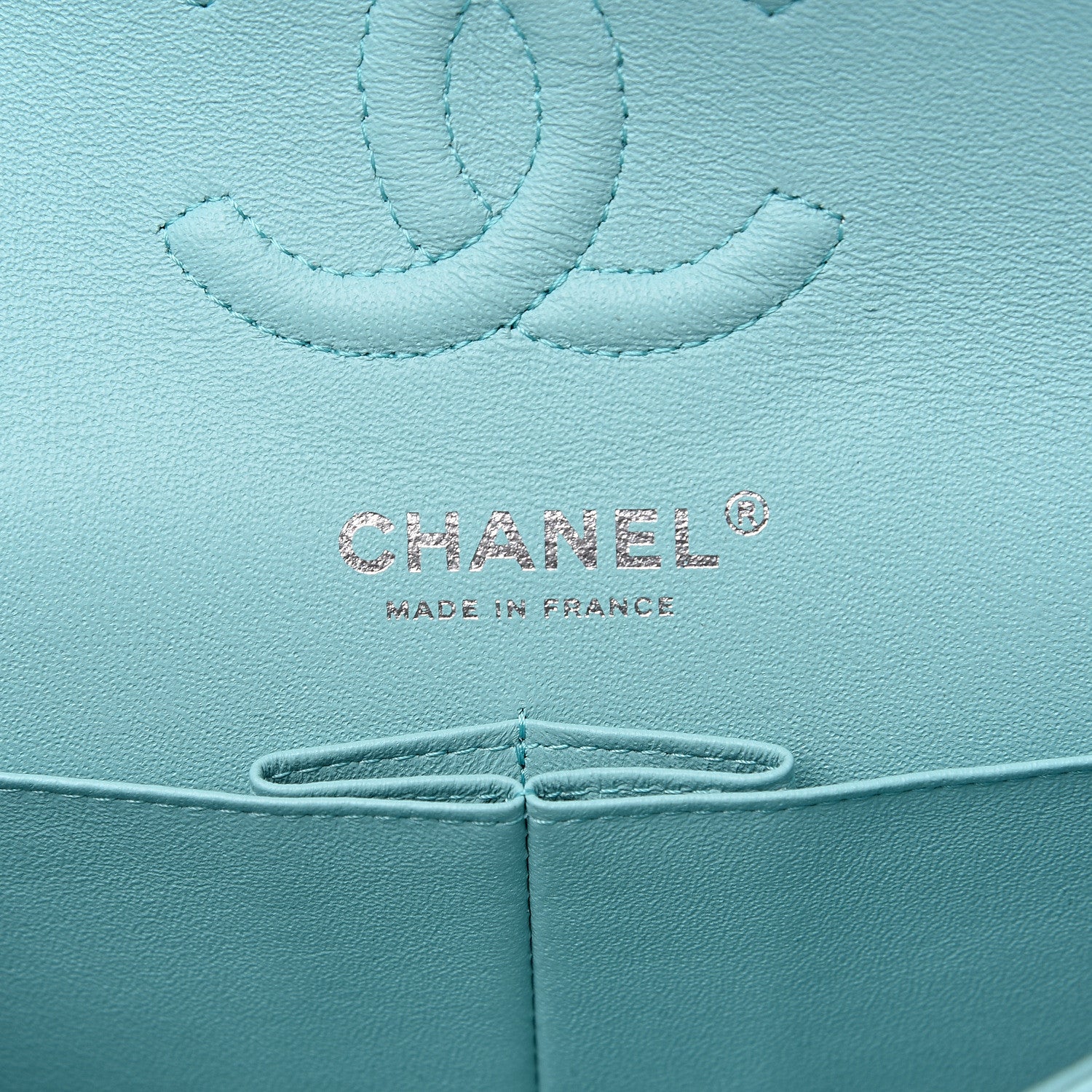 Chanel Lambskin Quilted Small Double Flap Light Blue 5 of 12