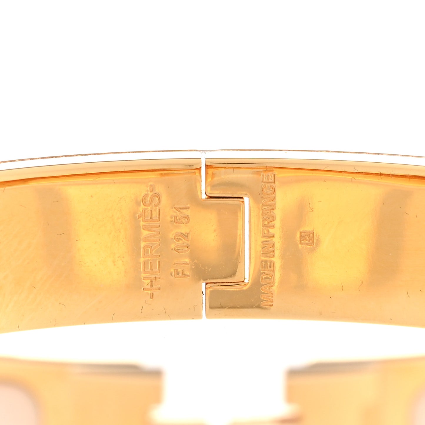 Enamel Narrow Clic Clac H Bracelet PM Creme