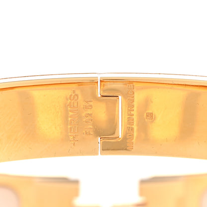 Hermes Enamel Narrow Clic Clac H Bracelet PM Creme 4 of 5