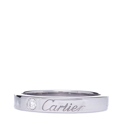 Cartier Platinum Diamond 3mm C De Cartier Wedding Band Ring 47 4 1 of 5