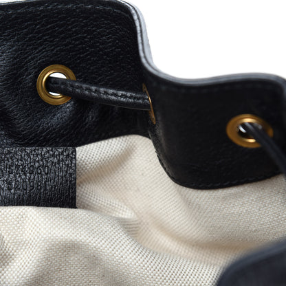 Gucci Velvet GG Monogram Textured Calfskin Web Bucket Bag Red Cipria Black 11 of 12