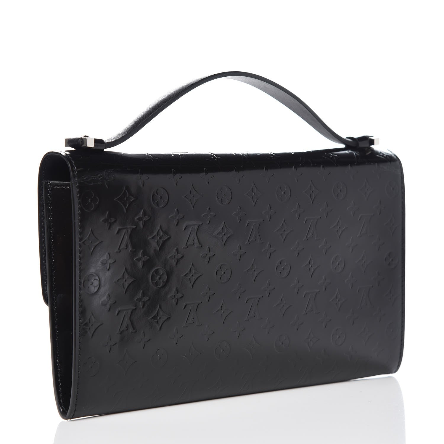 Louis Vuitton Monogram Glace Anouchka Pochette MM Black 2 of 23