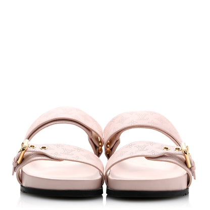 Louis Vuitton Mahina Bom Dia Flat Mule Sandals 39 Light Pink 2 of 8