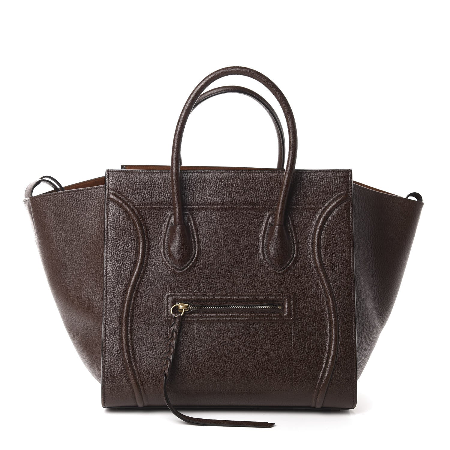 Celine Grained Calfskin Medium Phantom Luggage Brown 1 of 10