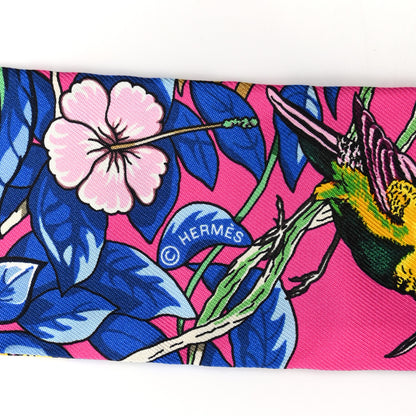 Hermes Silk Jungle Love Love Twilly Rose Vif Bleu Roy 3 of 4