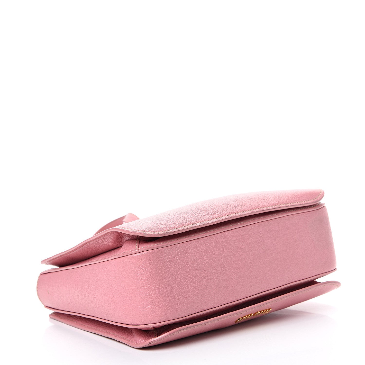 Miu Miu Goatskin Madras Shopping Tote Rosa 3 of 27