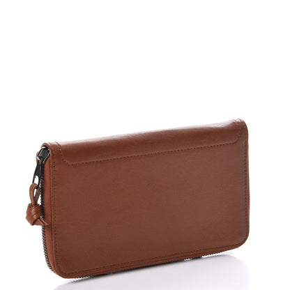 Proenza Schouler Lambskin PS1 Large Zip Around Wallet Saddle 3 of 7