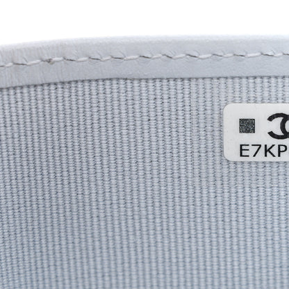 Chanel Caviar Quilted Compact Flap Wallet Light Blue 8 of 9