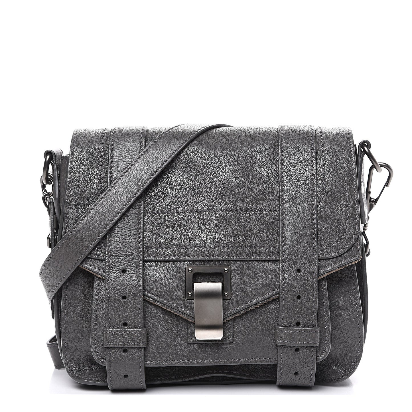 Lambskin PS1 Mini Pouch Messenger Heather Grey
